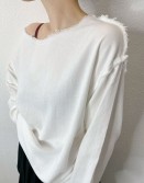 White Off Shoulder Relaxing Top #250316